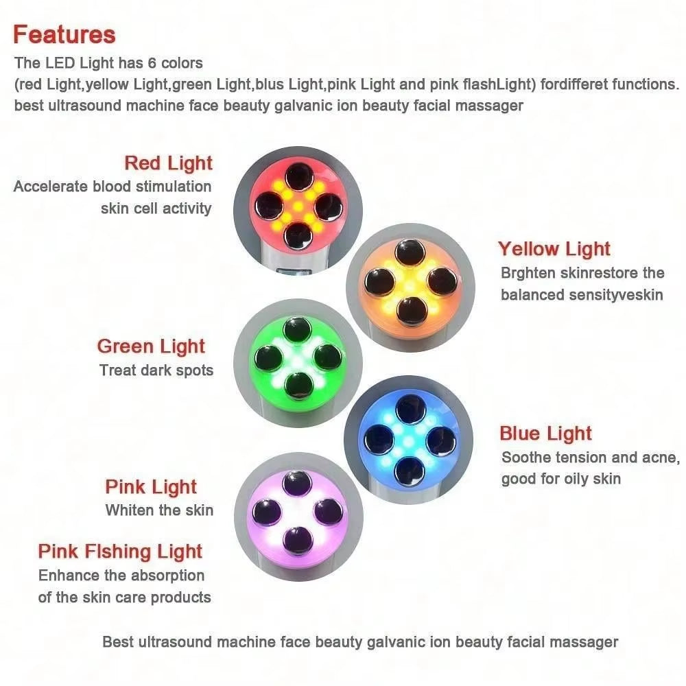 Mini for Face Skin LED Rejuvenation Wand Faceskin Care Massage Beauty Device,Facial Beauty Massager, Led Photon Skin Care Device