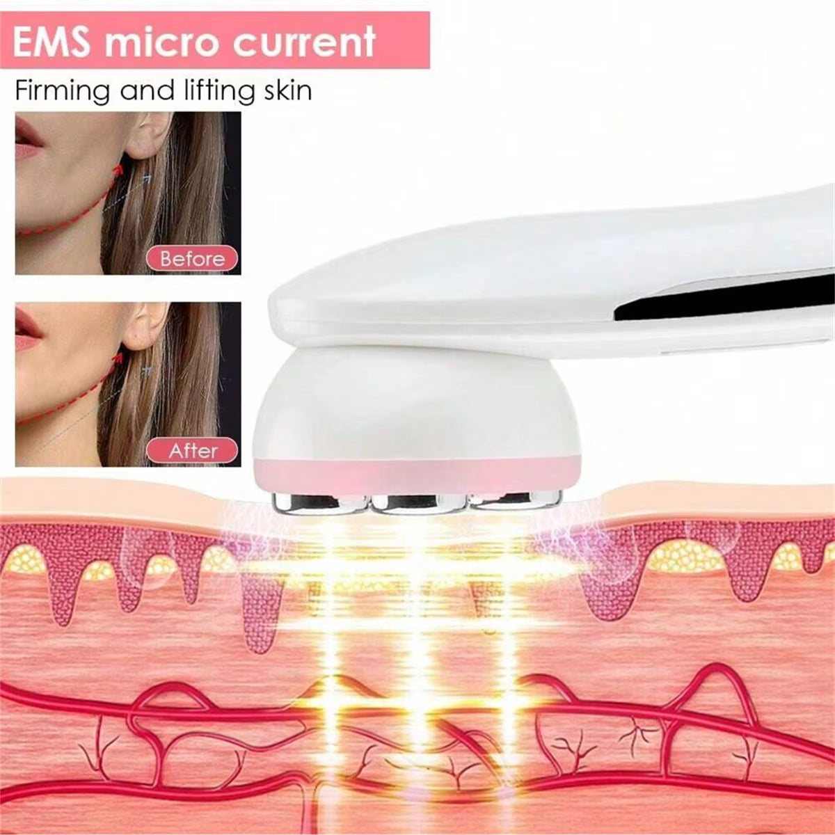 Mini for Face Skin LED Rejuvenation Wand Faceskin Care Massage Beauty Device,Facial Beauty Massager, Led Photon Skin Care Device