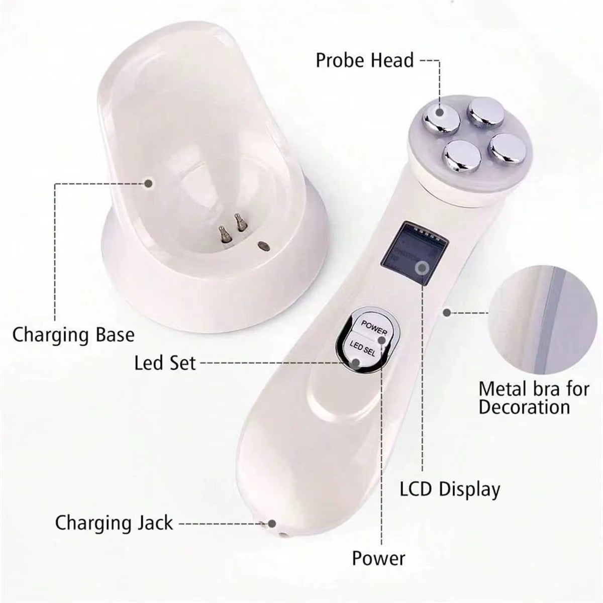 Mini for Face Skin LED Rejuvenation Wand Faceskin Care Massage Beauty Device,Facial Beauty Massager, Led Photon Skin Care Device
