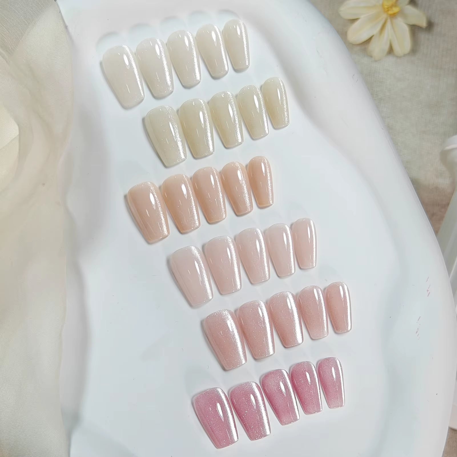 6PCS Pink Ocean Cat Nail Gel Polish Set with Magnet Stick Jelly Holographics Magnetic Nail Kit Salon Art Manicure